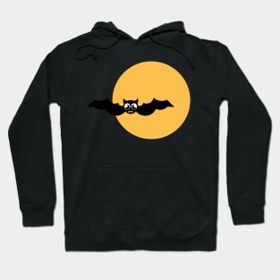 Cartoon bat with vampire teeth flying Hoodie